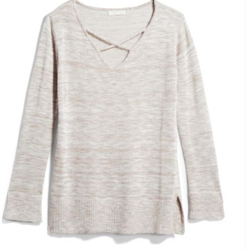 August Mist Cream & White Sweater